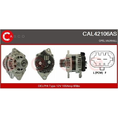 ALTERNATOR 12V 100A CAL42106AS