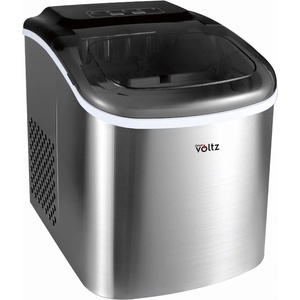 Voltz Ледогенератор Oliver Voltz OV51447BW / OV51447CS - 12 кг/24ч, 1.3 л, 9 кубчета, Бързо производство на лед - OV51447CS (OV51447CS) Ледогенератор