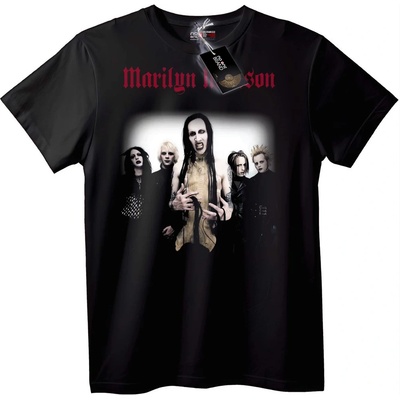 NOONEBRAND Тениска Marilyn Manson Банда - 6XL, Black