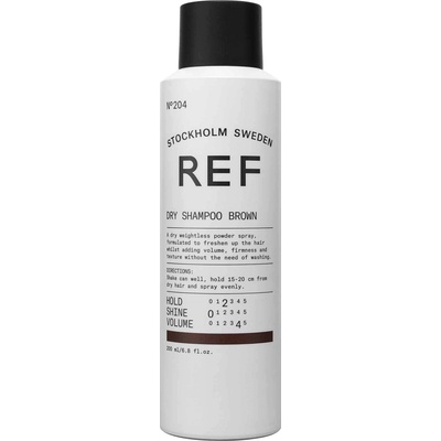 Ref Stockholm Dry Shampoo Brown N°204 suchý šampon pro tmavé vlasy 200 ml