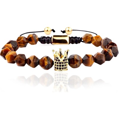 Linda's Jewelry korálkový náramok Tigrie Oko Fasetované INR203