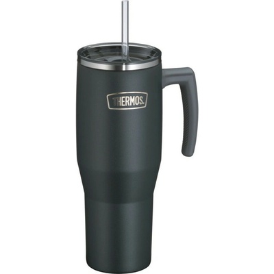 Thermos Refreshing termohrnček s madlom a slamkou 1,1 l matne čierna