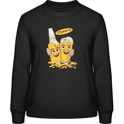 AWDis Sweat mikina Pivní motiv Na zdraví Černá