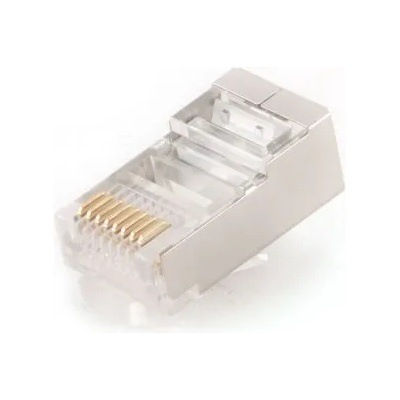 Gembird RJ45/PLUG5SP/50 Екраниран модулен щепсел 8P8C 30u със златно покритие 50 бр. в торба (PLUG5SP/50)