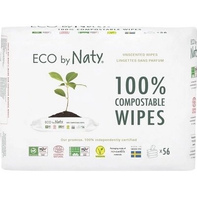 Baby start Naty Nature Babycare ECO vlhčené ubrousky kompostovatelné, bez vůně 3 x 56 ks