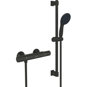 GROHE QuickFix Precision Start - Душ система с термостат, черен мат 345972431 (345972431)
