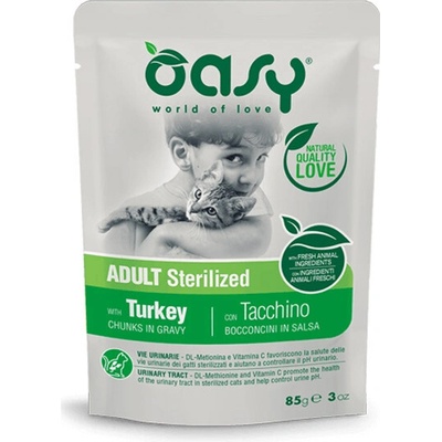 Oasy Cat Chunks in Gravy Sterilized Morčacie mäso 85 g