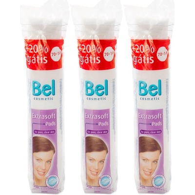 Bel Extra Soft тампони за почистване на грим изгодна опаковка 3x84 бр