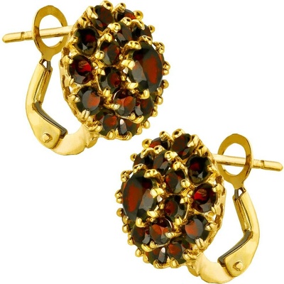 Zlaton Náušnice žluté zlato s almandinem vel. 1.3cm 4.95g O21052505507