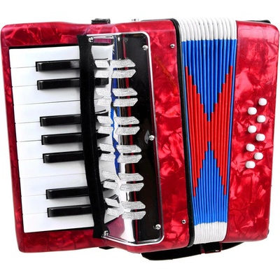JOKO Veľký detský akordeón harmonika červená