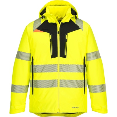 Portwest hi-vis dx461 / Зимно светлоотразително яке, водоустойчиво - hv жълто/черно xl (dx461ybrxl)