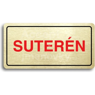 ACCEPT Piktogram SUTERÉN - zlatá tabulka - barevný tisk