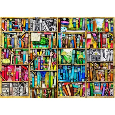 Wooden City - Puzzle Thompson: Bookshelf - 4 000 piese