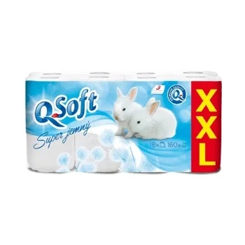 Q Soft Тоалетна хартия Q Soft (16 бр. /ролка) 160 броя 3 слоя XXL