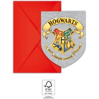 Image 1 of Procos Покани и пликове - Хари Потър Хогуортс 6 бр