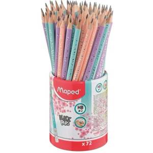 Maped Графитен молив с гума, моливник, HB, триъгълен, MAPED "BlackPeps Pastel", смесени пастелни цветове 851769 (851769)
