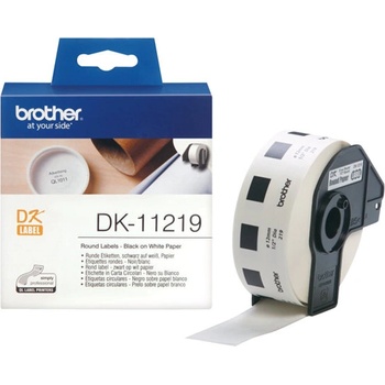 Brother Консуматив за принтер BROTHER P-Touch DK-11219 die-cut round label 12x12mm 1200 labels DK11219 (DK11219)