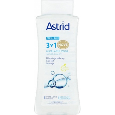 Astrid Fresh Skin 3v1 micelární voda pro normální a smíšenou pleť 400 ml
