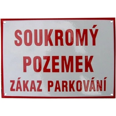 Zákaz parkování, bílo-červená, 297x210 mm