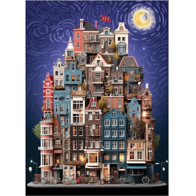 Anatolian - Puzzle Amsterdam Starry Night - 1 000 piese