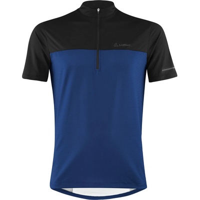 Löffler Мъжка фланелка с къс ръкав за колоездене Löffler Bike Shirt Half-Zip Glow Cycling jersey - Navy - размер 52 (EU) (056-3501-0713)