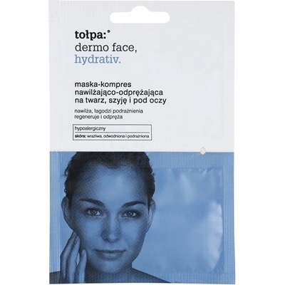 Tołpa Dermo Face Hydrativ intenzívna hydratačná maska na tvár a očné okolie Moisturizes Soothes Regenerates and Relaxes 2 x 6 ml