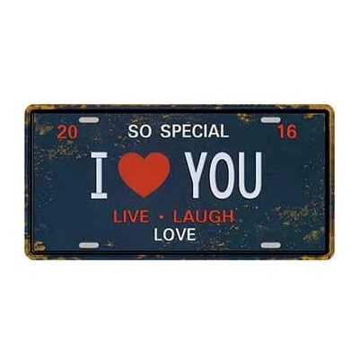 Ceduľa značka I love You