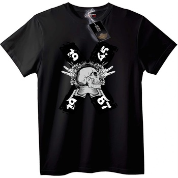 NOONEBRAND Тениска Skull Кръстосани Кости - 2XL, White