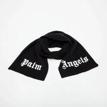 Palm Angels Kids Logo Knit Scarf Black White