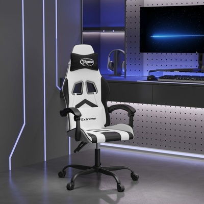 VidaXL Herní židle černá a bílá umělá kůže