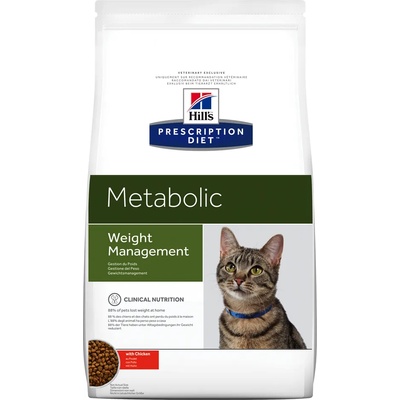 Hill's Prescription Diet 2 x големи опаковки Hill's Prescription Diet храна за котки Metabolic Weight Management с пиле
