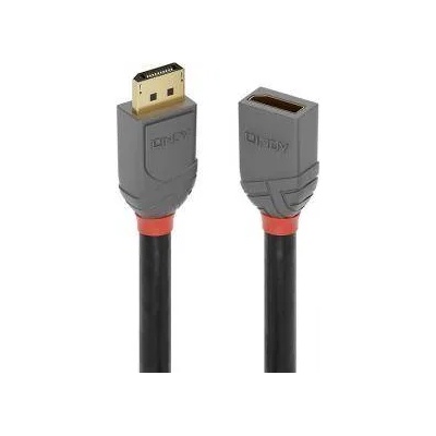 Lindy Кабел LINDY DisplayPort Anthra Line 8K 60Hz AA MF удължителен, LNY-36495