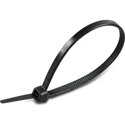 V-TAC Sťahovacia páska na káble 4,8x200mm, čierna, 100ks balenie [11177]