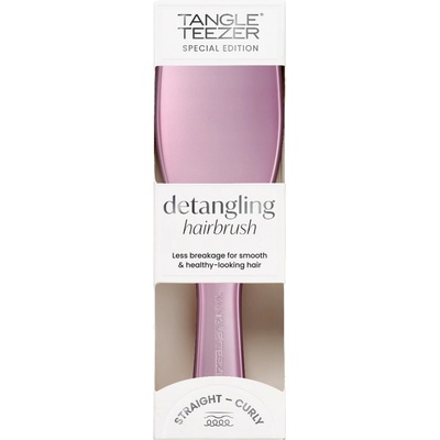 Tangle Teezer Ultimate Detangler Chrome plochá kefa na rovné a kučeravé vlasy Mauve Copper 1 ks