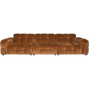 Dutchbone Кафяв кадифен модулен диван 364 cm Hackman - Dutchbone (1000978)