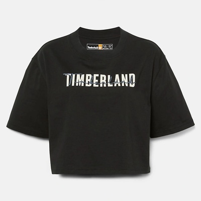 Timberland ДАМСКА ТЕНИСКА cropped t-shirt for women in black - xs (tb0a5vs3001)