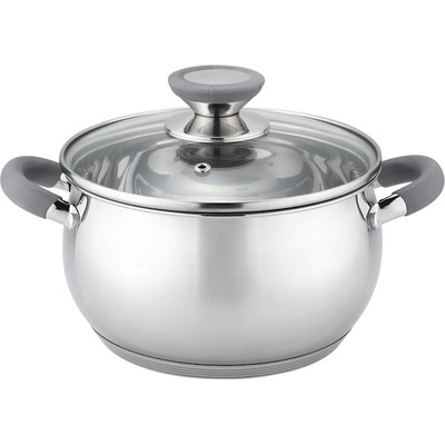 Voltz Тенджера Oliver Voltz OV51210N26, 26см, 7.7 л, Индукция, Силиконови дръжки, Инокс/сив (5V1210N26G)