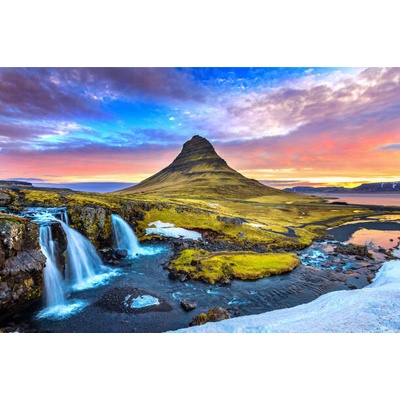 Plakát, Obraz - Kirkjufell at sunrise in Iceland. Beautiful, tawatchaiprakobkit, 40 × 26.7 cm