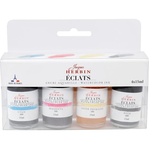 Jacques Herbin Eclats Рисуване с мастило 4 x 15 ml (10900T)