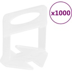 vidaXL Щипки за нивелиране на плочки, 1000 бр, 2 мм (155277)