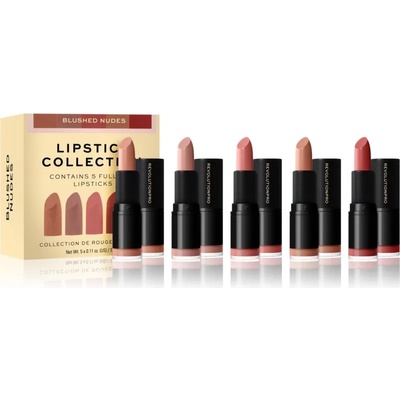 Revolution Beauty Lipstick Collection сатенено червило подаръчен комплект цвят Blushed Nudes 5x3, 2 гр