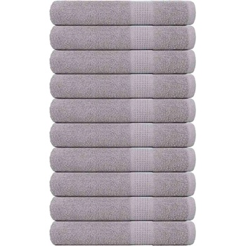 vidaXL Кърпи за сауна 10 бр сиви 80x200 см 360 gsm 100% памук (136841)