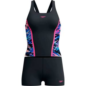 Speedo Дамски танкиен (бански) Speedo Women's Hyperboom Splice Tankini Set Tankini - Anthracite / Margarita Pink - размер 42 (EU) (150-5717-0316)