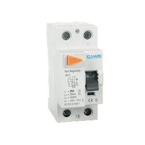ELMARK ДЕФЕКТНОТОКОВА ЗАЩИТА jel2 4.5ka 2p 16a/300ma (40718) - aginvest