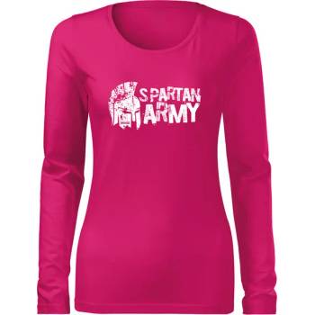 DRAGOWA Slim дамска тениска с дълъг ръкав, Аристон, розова, 160г/м2 (8352)