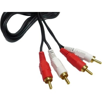 Royal Кабел Royal CABLE-2RCA/300, от 2x RCA(м) към 2x RCA(м), 3m, черен, позлатени конектори