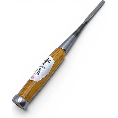 Japonské truhlářské dláto SHUSAKU OIRE NOMI, rukojeť z červeného dubu, 6 mm