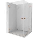 Mexen Lunar-B Duo кабина за душ с врата 100 x 80 cm, прозрачно стъкло, четкана мед - 832-100L-080P-65-00 (832-100L-080P-65-00)