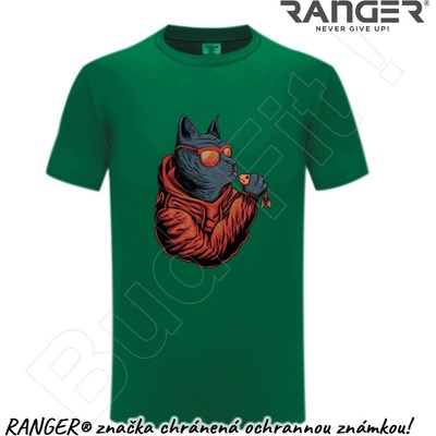 Ranger tričko motív Kocúr 01 zelená