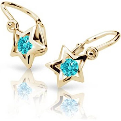 Cutie Jewellery zlaté detské náušnice C1942-10-X-1 svetlo zelená